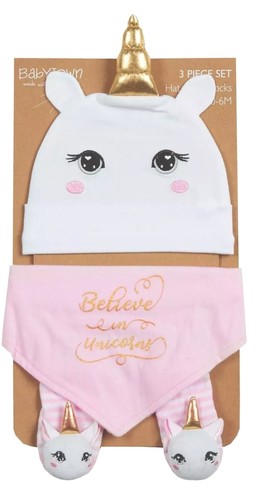 Baby girls hat bib rattle - girls,
