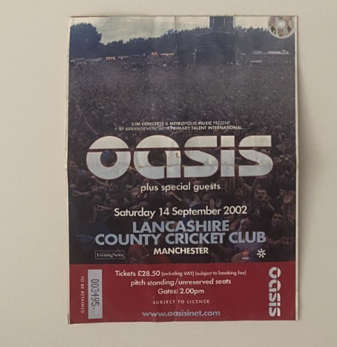 Oasis ticket stub - oasis,