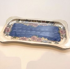 Vintage Maling Blue Peony Rose