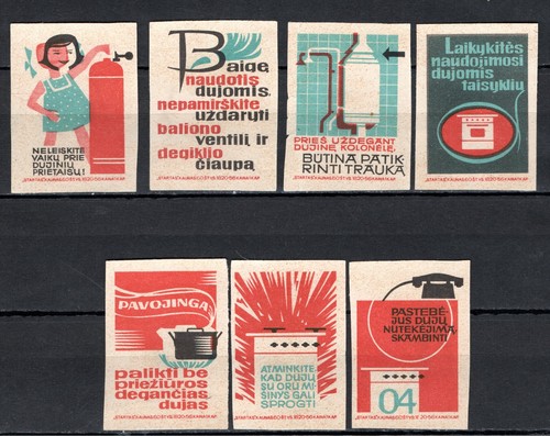 Matchbox labels lithuania gas - labels, lithuania-gas