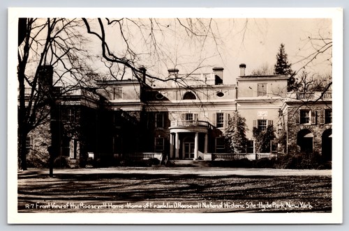 Rppc roosevelt home hyde park - roosevelt,