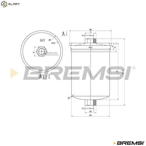 Fuel filter fe1519 for - for, ferrari
