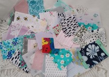 200g Bag Fabric Scraps Offcuts, Mixed Colours, Mainly New Cotton Fabric - Crafts