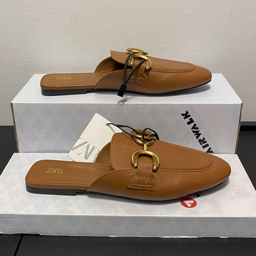 Zara women brown slip on - zara, slip-on