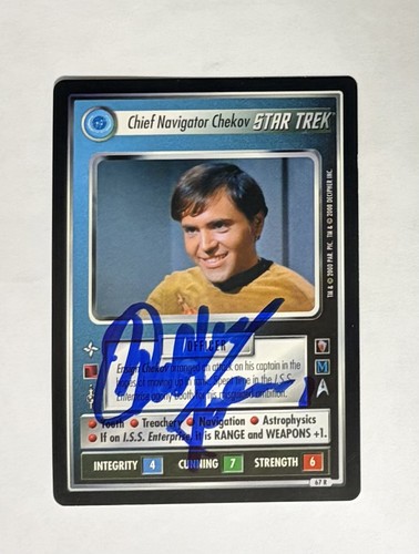 Autographed star trek ccg - ,