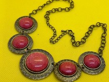 Red Corel Embellished Round