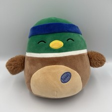 Squishmallows Avery The Mallard Duck Rugby Mascot With Headband Soft Plush 8”