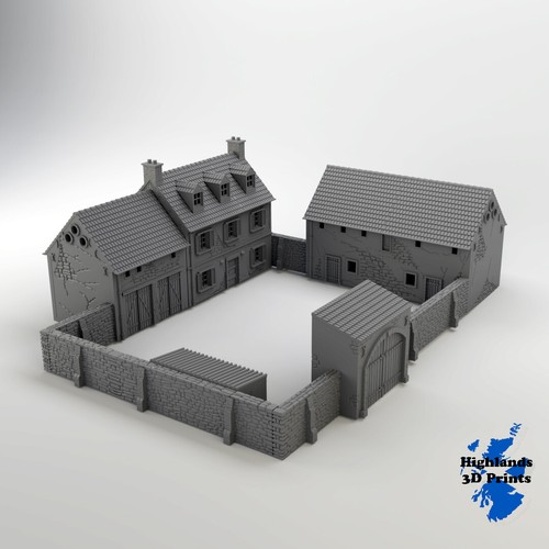 Normandy farmstead 15mm 100 - normandy, 1:100