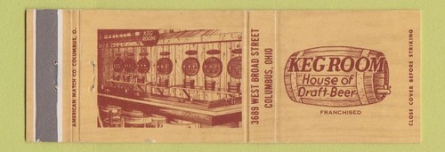 Matchbook cover keg room - cover,