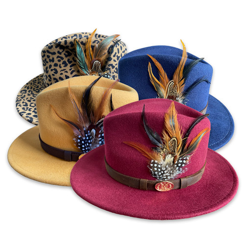 Hazy blue mens - ladies, fedora