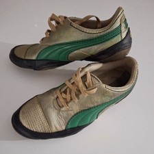 PUMA Mens Gold Metallic Vintage Trainers Sneakers Size 7.5 Shoes 