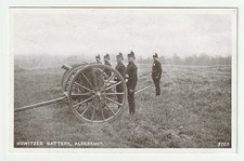 Howitzer Battery, Aldershot, printed postcard, early 20th century