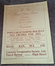 1933 D`Oyly Carte programme Gilbert & Sullivan Mikado Iolanthe Leicester Theatre