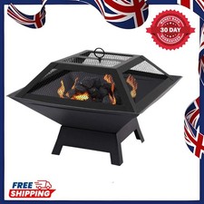 Evokk Square Fire Pit with BBQ