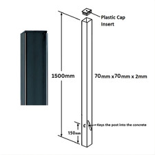Metal post flat top - post,