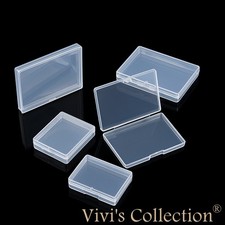 5 Storage Box Plastic Small Case Clear Cards Jewelry Nail Art Tackle Beads Screw