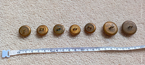 Wwi british military buttons - wwi,