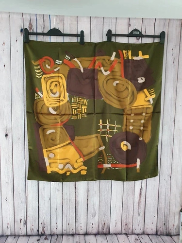 Italian square scarf - scarf, green