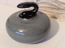 Peter Thomson Beneagles empty Scotch Whisky miniature curling stone. Collectable