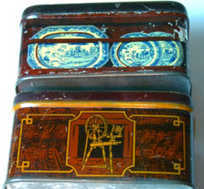 PAIR ANTIQUE TEA BISCUIT