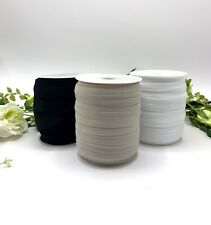 20mm black lingerie elastic soft stretchy matt fold over elastic white grey reel