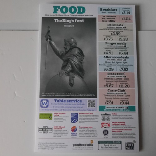 Wetherspoon menu the - menu,