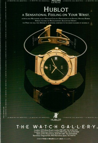 Hublot watch magazine print - magazine, ad