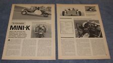 1969 Mini-K Vintage Kit Car Info Article 3-Wheeled Trike Kit