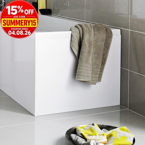 Shaped shower bath - shower, end