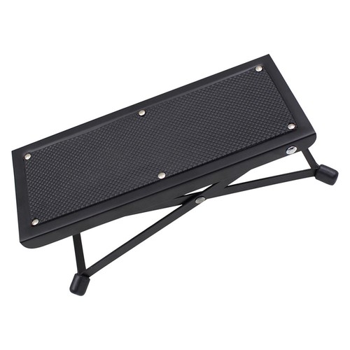 Black guitar foot stool - black,