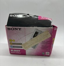 SONY M-560V Micro Cassette Tape Voice Recorder Silver Boxed Complete With Manual