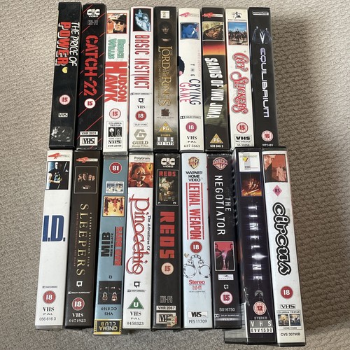 X18 job lot vintage vhs - x18,