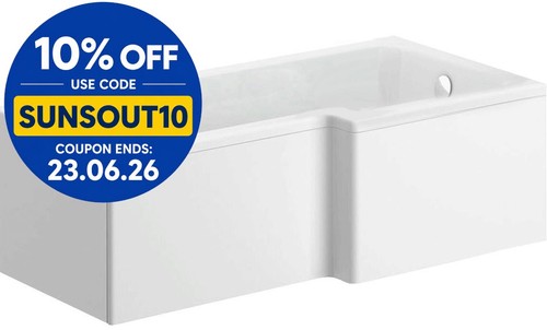 1700mm shaped white - l,