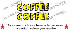 2 x Coffee text Stickers