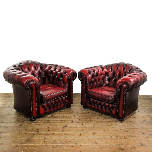 Pair vintage oxblood - pair, of
