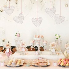  5 Pcs/Lot Rattan Heart Wreath