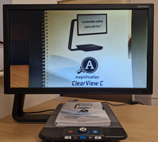 Optelec Clear View C Desktop Magnifying Reader. 24" HD TFT screen. With manual