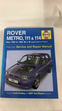 ROVER METRO 111 & 114 1990-98 HAYNES WORKSHOP MANUAL 1711 IN USED COND FREE P&P