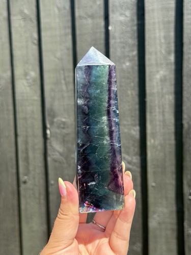 Blue fluorite large - blue, tower