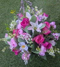 Hanging Basket With Artificial