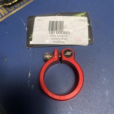 STRAITLINE components seat post clamp (34.9, Red). rare, bike bling