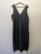 Vintage Black Satin Look Size