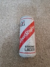 VINTAGE 1970S/80S RED STRIPE STRONG LAGER EMPTY CAN BREWERIANA PUB DECOR MANCAVE