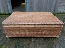 WONDERFUL VERY LARGE CANE / WICKER COFFEE TABLE, TOY BOX, STORAGE. GREAT PIECE!