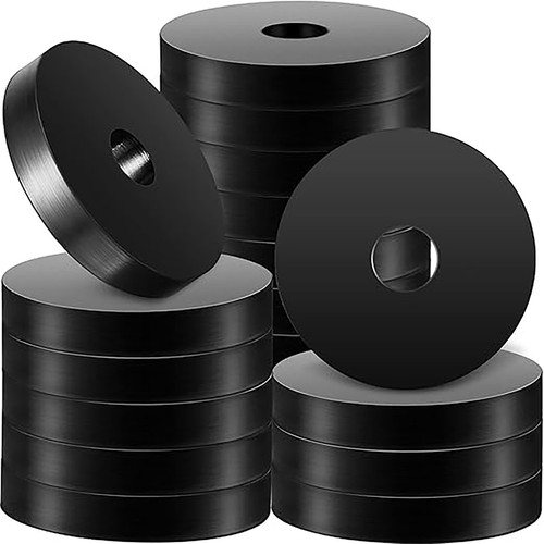 Black rubber isolation pads - black,