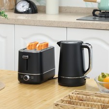 1.7L Fast Boil Kettle and 2 Slice Toaster Set with 6 Level Browning