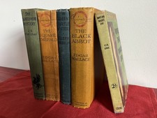 5 Vintage crime novels for decor or to read Ellery Queen, Edgar Wallace, Lorac