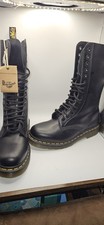 Dr. Martens 1914 Smooth Leather 14-Eyelet Boots Black – Size 5 UK – Authentic