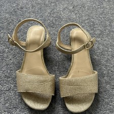 Girls Gold Heeled Sparkly