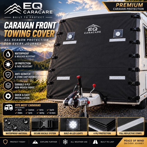 Caravan front towing cover - front,